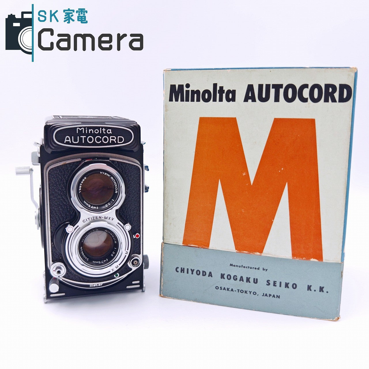 中古】 MINOLTA AUTOCORD ROKKOR 75mm F3.5 CHIYODA KOGAKU 元箱付