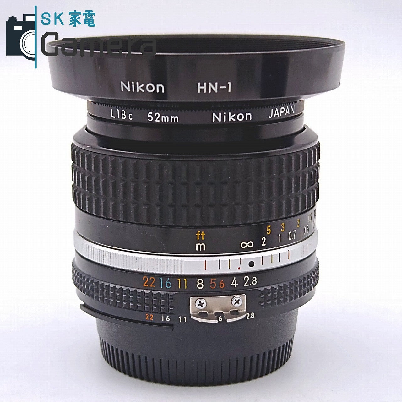 【中古】 Nikon NIKKOR 24mm F2.8 Ai HN-1 L1Bc フード フィルター 付 ニコン