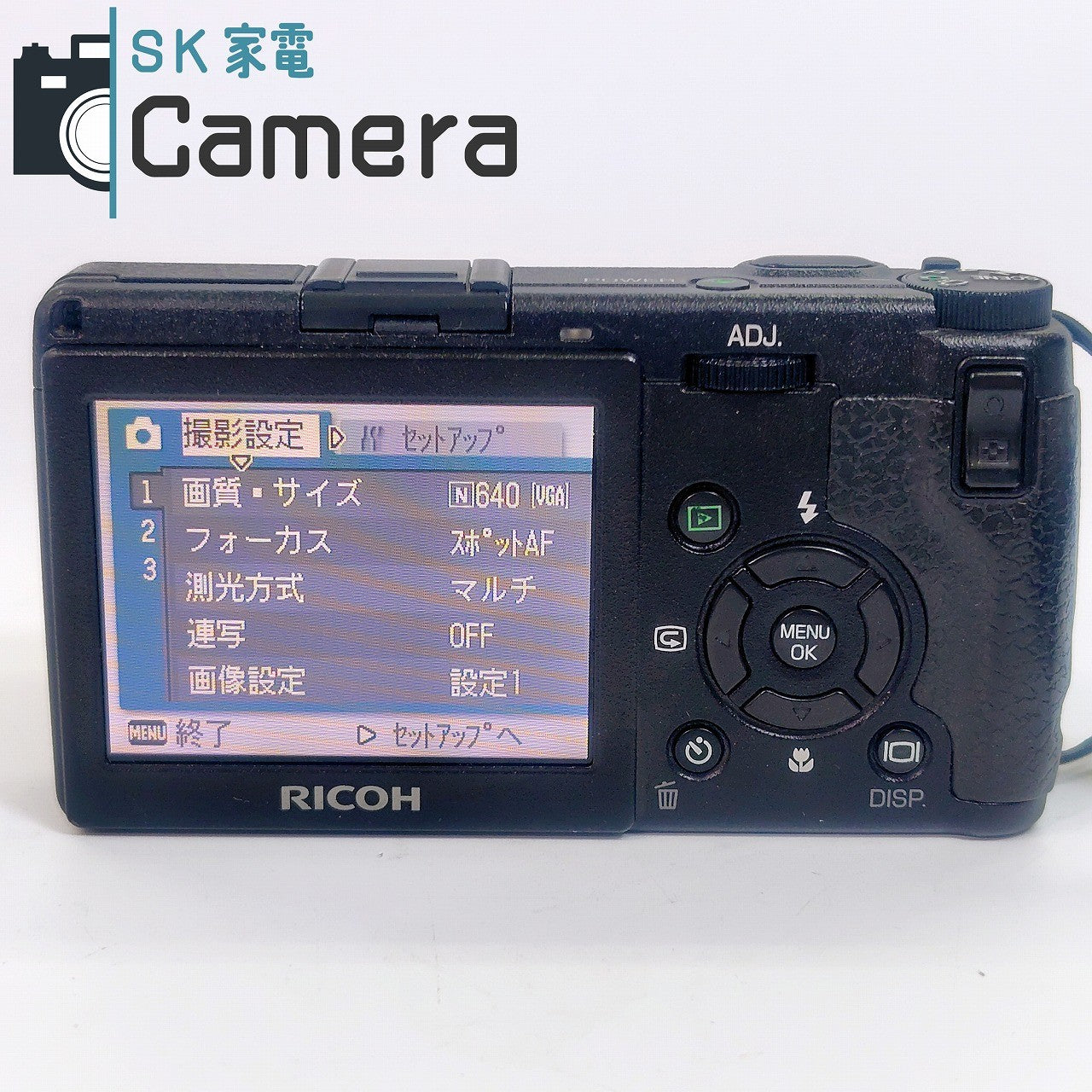 【中古】 初代 RICOH GR DIGITAL 5.9mm F2.4 互換性電池 SD2GB 付 リコー コンパクトデジタルカメラ 単四電池でも動きます