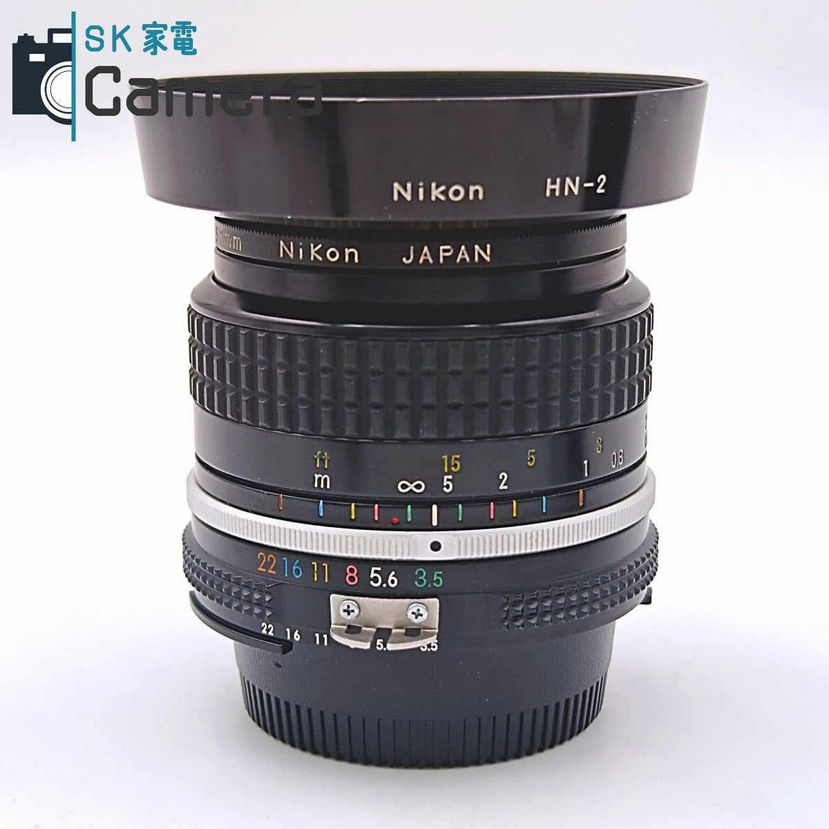 【中古】 Nikon Nikkor 28mm F3.5 Ai HN-2 L1Bc フード フィルター 付 ニコン
