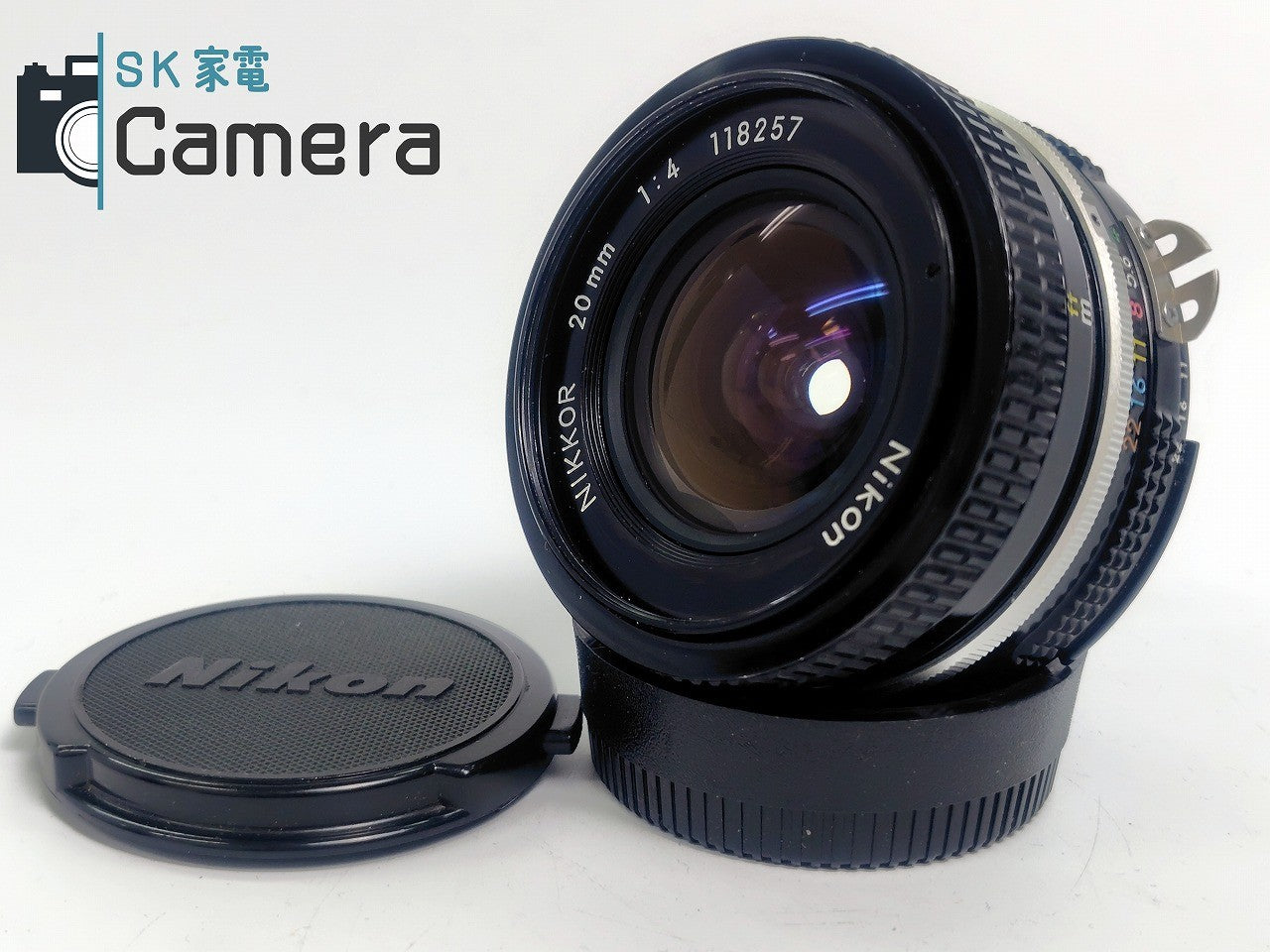 【良品】 Nikon NIKKOR 20mm F4 Ai キャップ付 ニコン