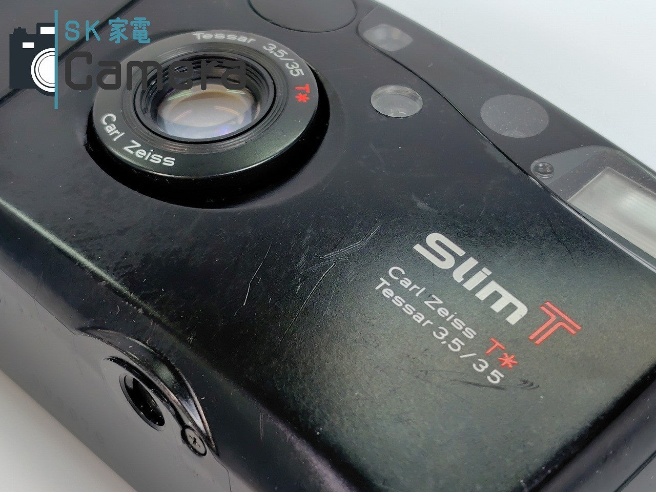 【実用】 KYOCERA Slim T 京セラ スリム T コンパクトフィルムカメラ Carl Zeiss Tessar 35mm F3.5 T* SlimT ブラック