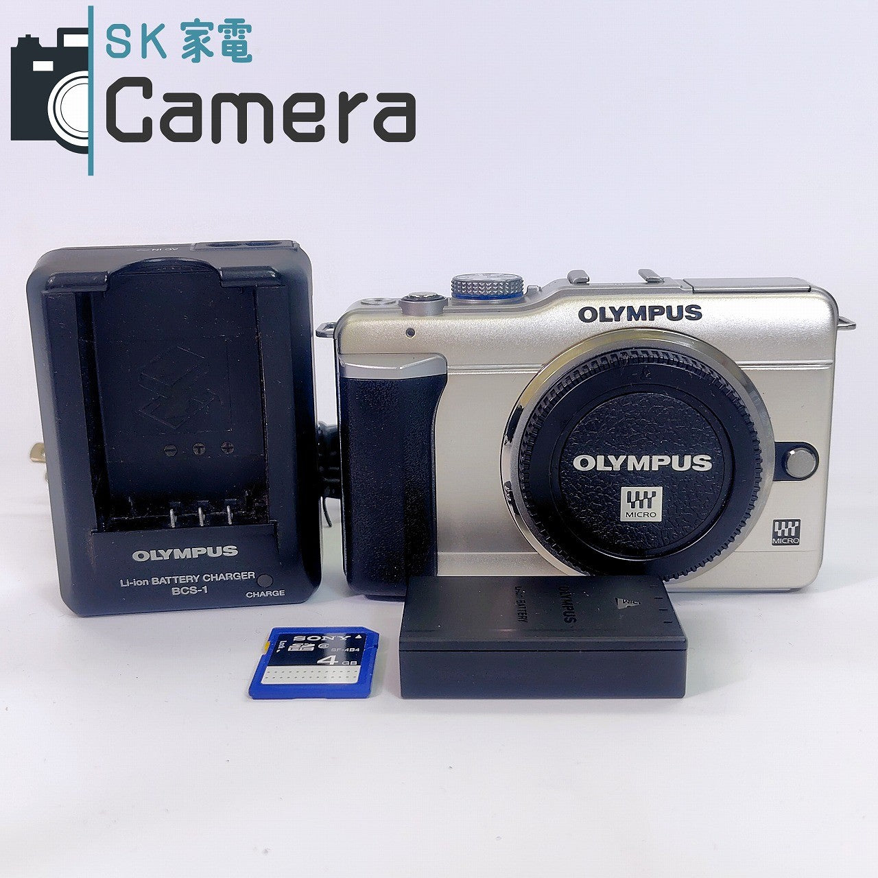 OLYMPUS PEN E-PL1 オリンパス ミラーレス一眼 電池 充電器 SD4GBカード付 手振れOK
