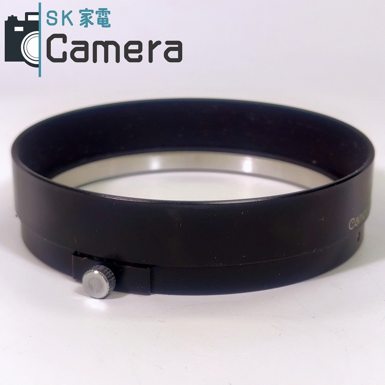 Canon LENS 50mm F0.95 用 レンズフード ストラップ付革ケース 付属 美品 キャノン フード