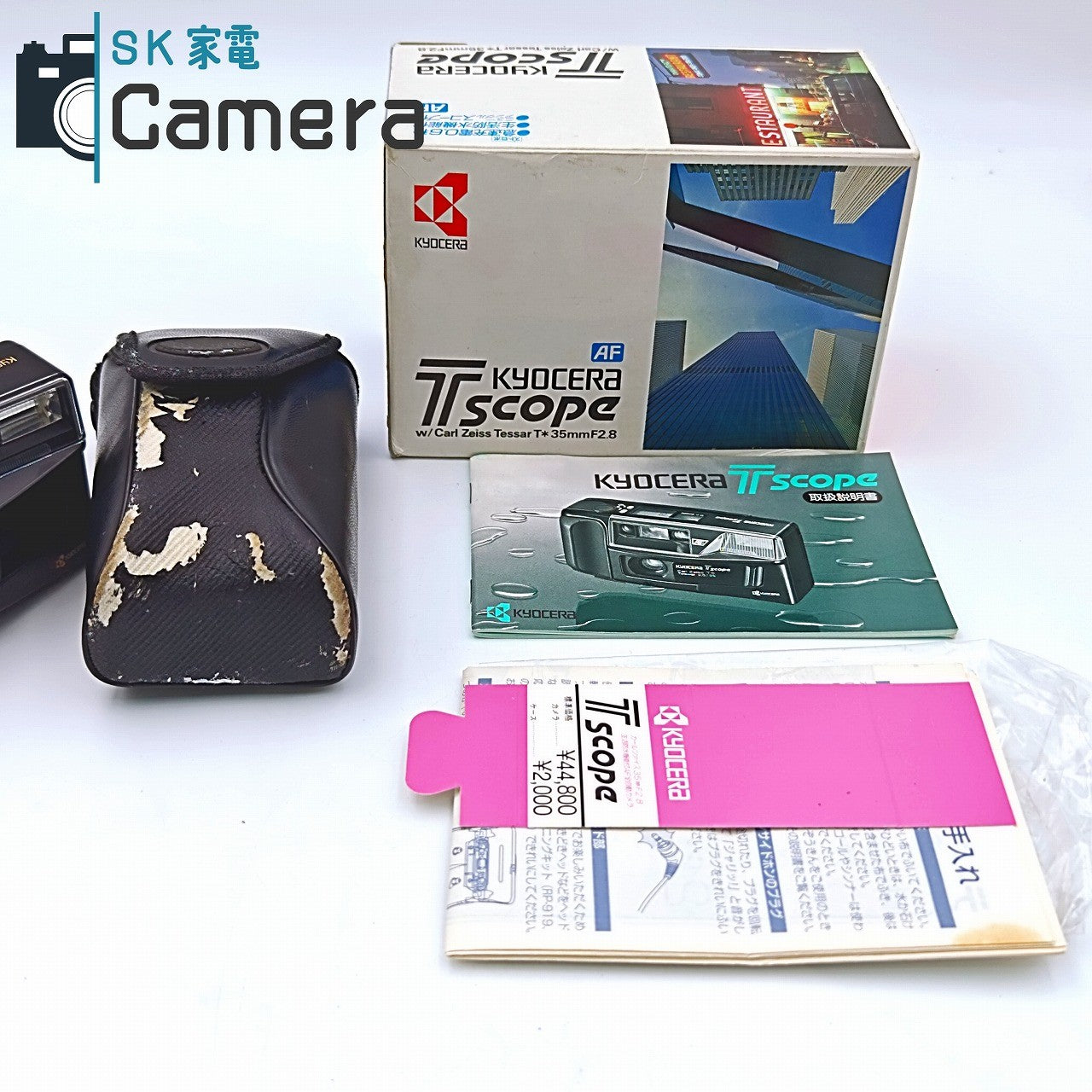 【中古】 KYOCERA Tscope Tessar 35mm F2.8 京セラ T スコープ コンパクトフィルムカメラ 元箱 説明書付