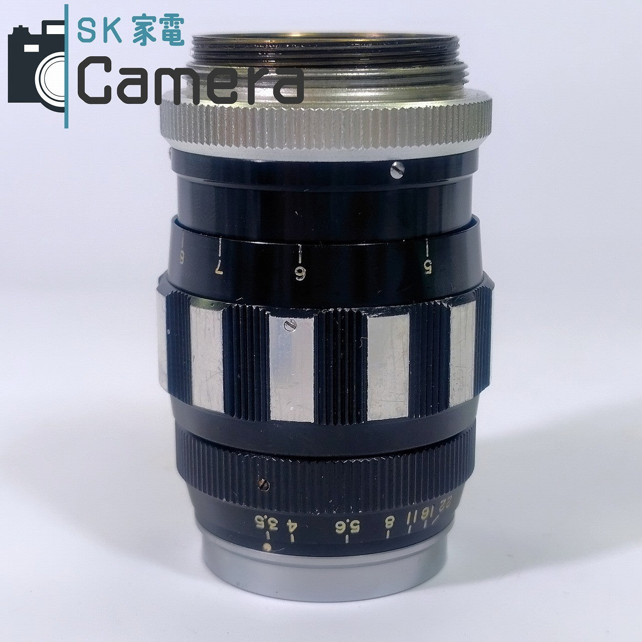 希少 KOMURA 80mm F3.5 L39 コムラ ゼブラ Sankyo Koki Tokyo キャップ Canon 34mm CLOSE-UP LENS 付