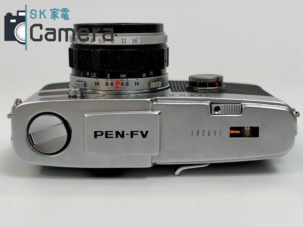 【実用】 OLYMPUS-PEN F PEN-FV F.Zuiko Auto-s 38mm F1.8 オリンパス 2024年8月修理済 30日保証 ペン 美品