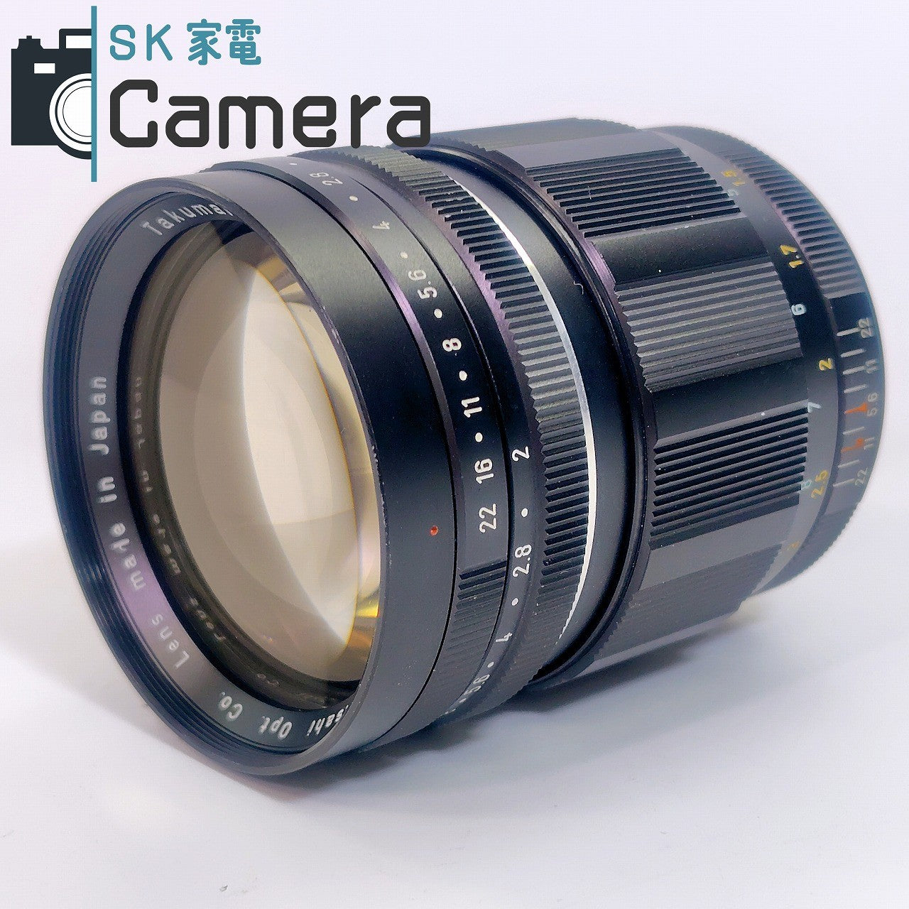 【中古】 PENTAX Takumar 100mm F2 M42 スクリュー 2025年10月清掃済 ペンタックス タクマ― Asahi アサヒ