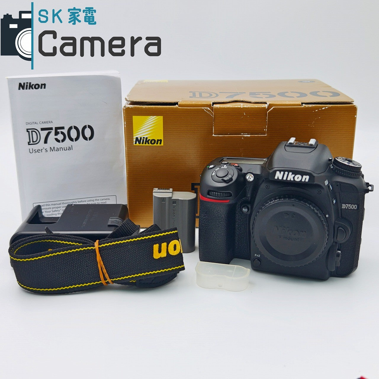 中古】 Nikon D7500 ボディ 箱 説明書 充電器付 ショット数約5500回 