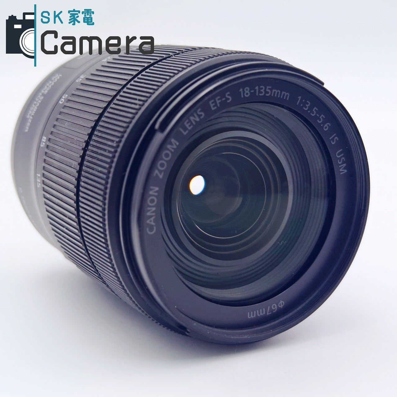 【中古】 Canon EF-S 18-135mm F3.5-5.6 IS USM キャノン EW-73D フード PLフィルター 付 美品
