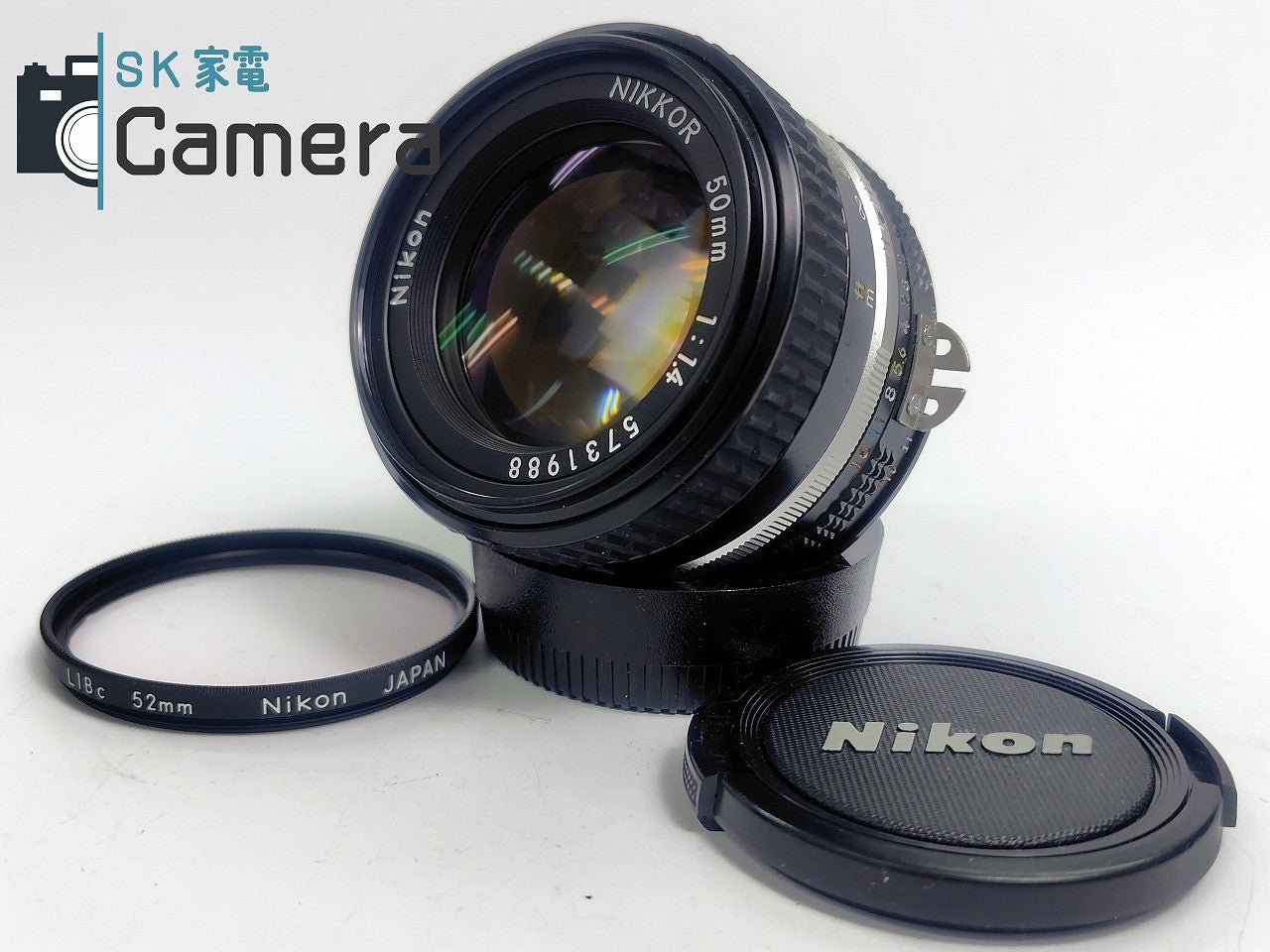 【美品】 Nikon NIKKOR 50mm F1.4 Ai-s ニコン キャップ フィルター 付