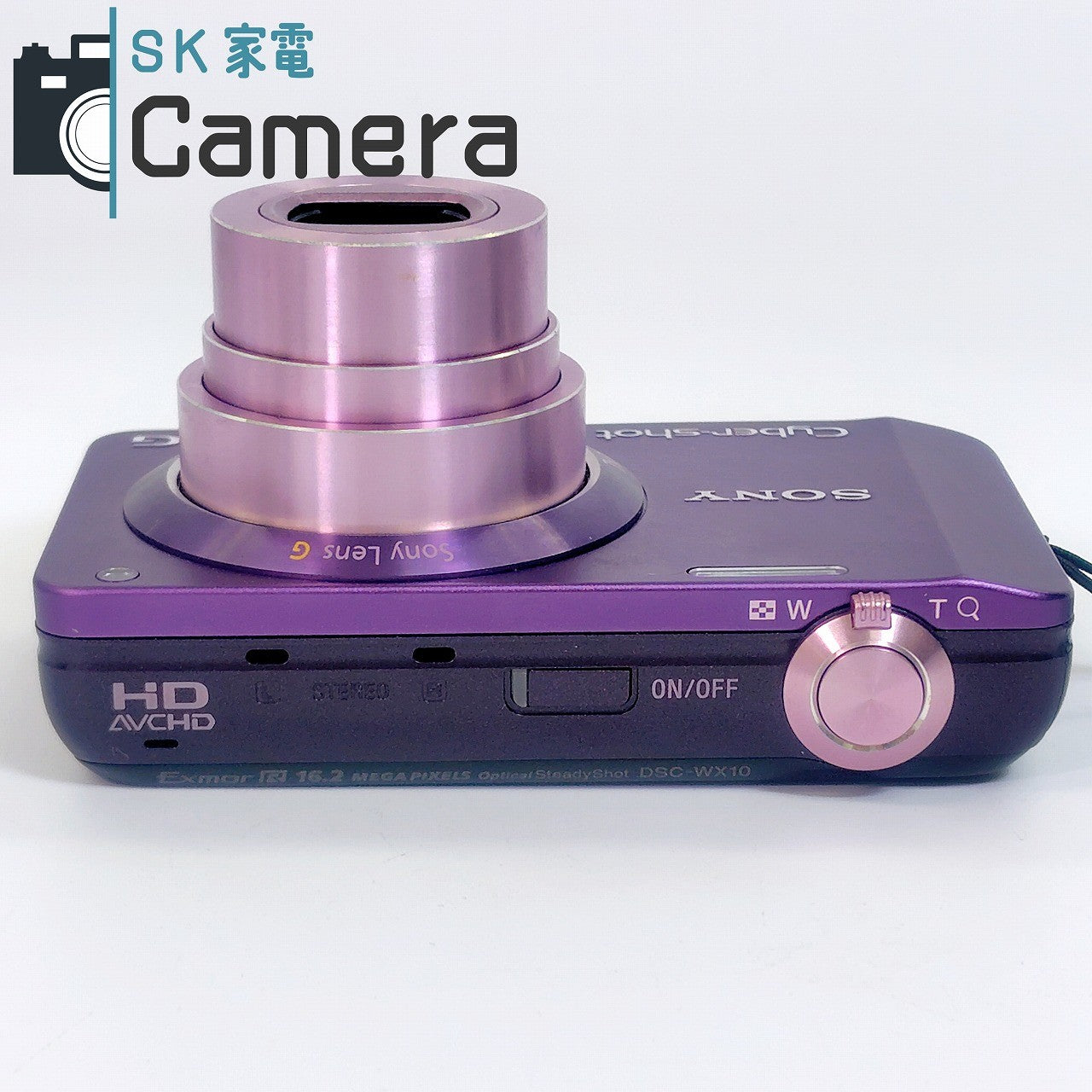 【中古】 SONY Cyber-shot DSC-WX10 ソニー 電池 充電器 ケース 付 サイバーショット パープル 紫 美品
