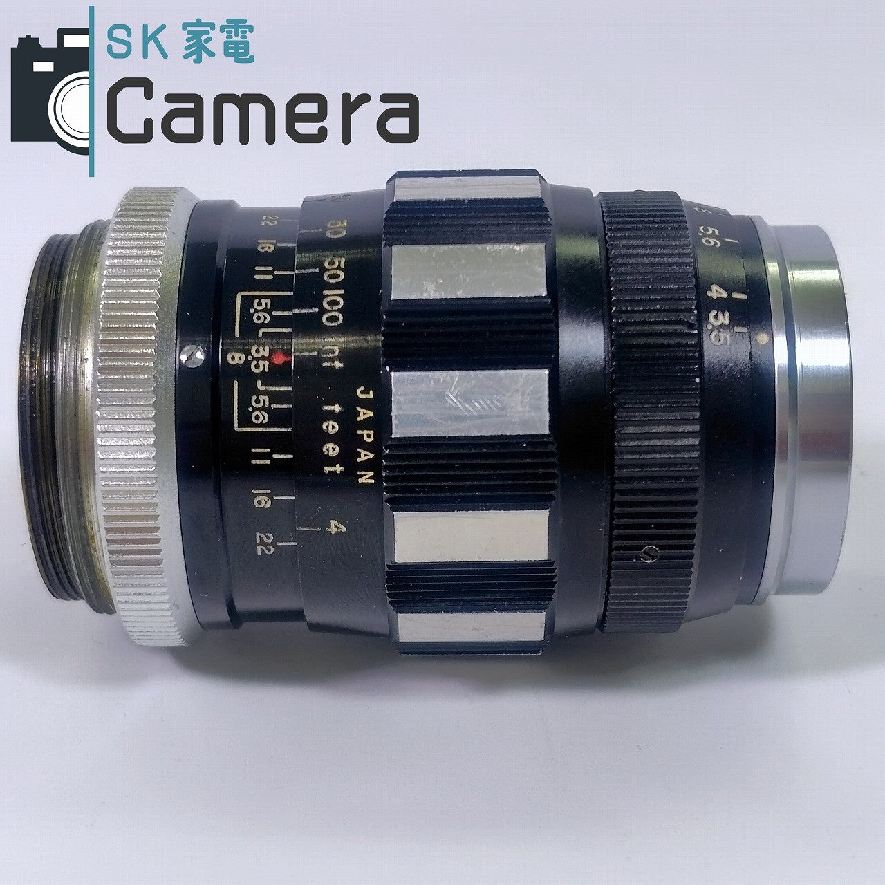 希少 KOMURA 80mm F3.5 L39 コムラ ゼブラ Sankyo Koki Tokyo キャップ Canon 34mm CLOSE-UP LENS 付