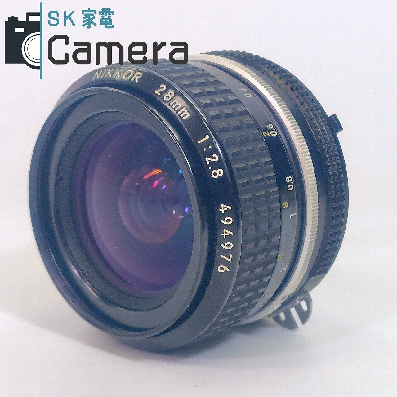 【中古】 Nikon NIKKOR 28mm F2.8 Ai HS-9 フード付 ニコン