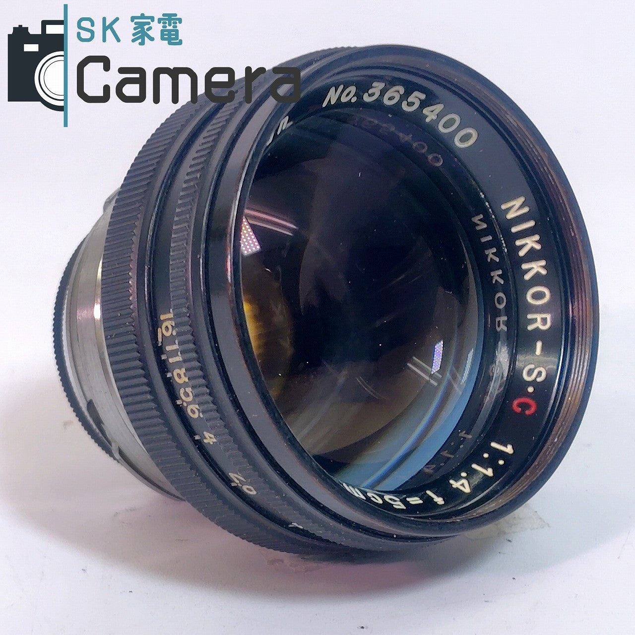 Nikon NIKKOR-S・C 5cm F1.4 軽量 アルミ オールブラック 2025年5月清掃済 ニコン Sマウント フードUS.PAT. J.PAT.PEND. 付