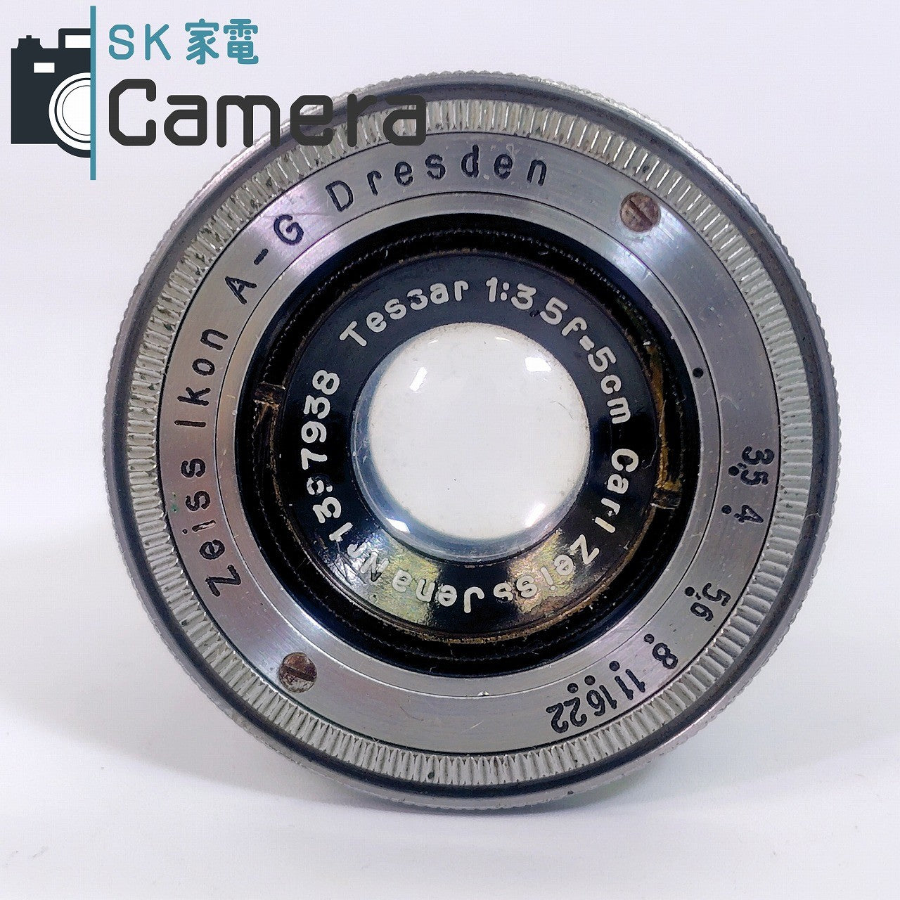 【中古】 ZEISS IKON A-G Dresden Carl Zeiss Tessar 5cm F3.5 コンタックス C 沈胴
