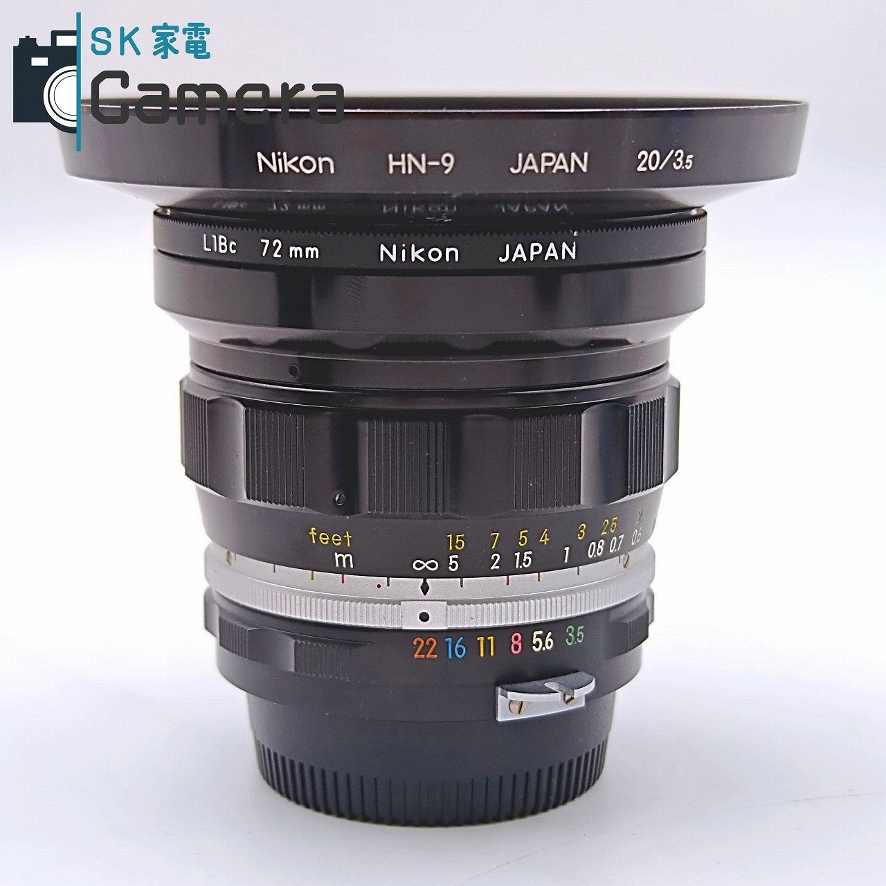【中古】 Nikon NIKKOR-UD Auto 20mm F3.5 非Ai NH-9 フード付 ニコン 良