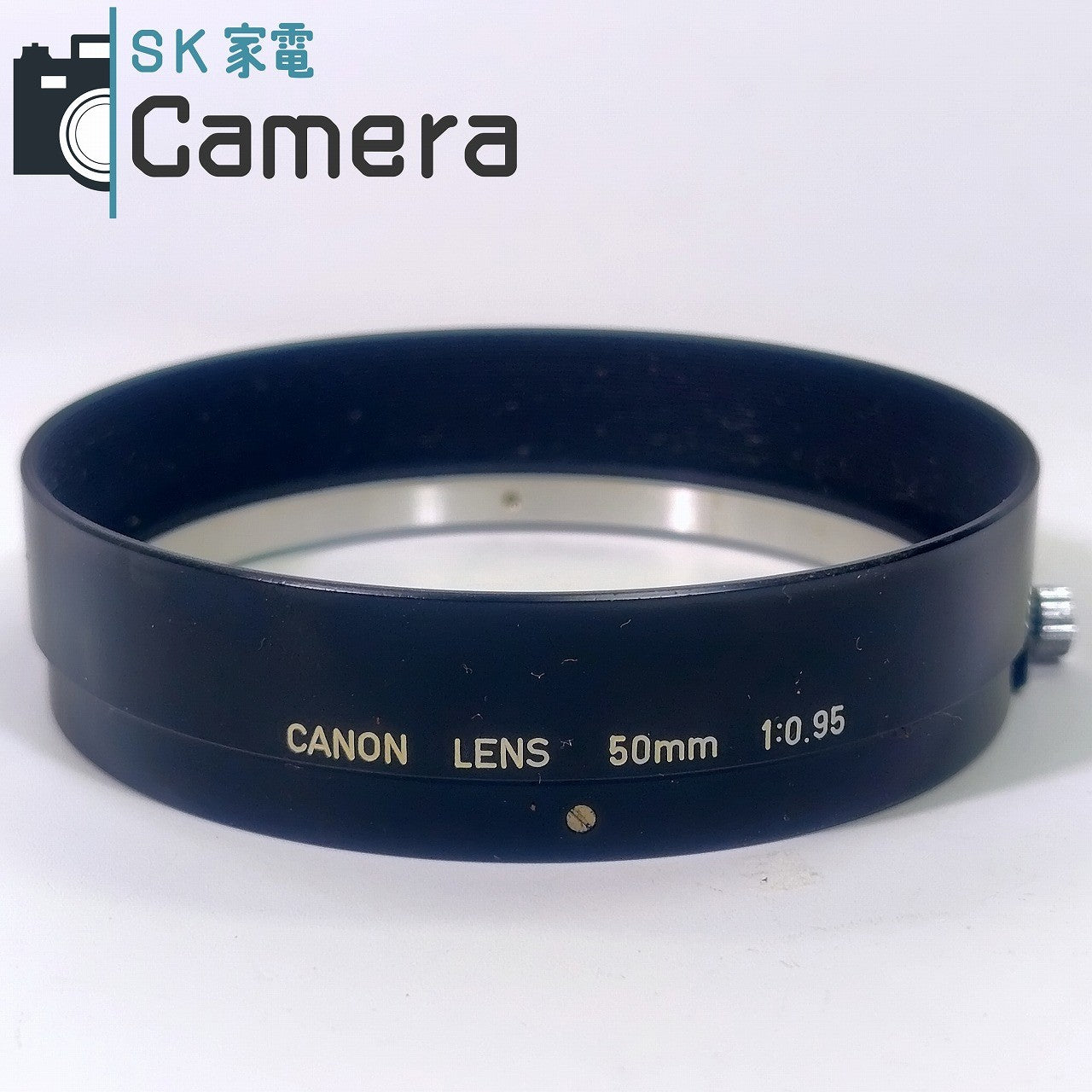 Canon LENS 50mm F0.95 用 レンズフード ストラップ付革ケース 付属 美品 キャノン フード