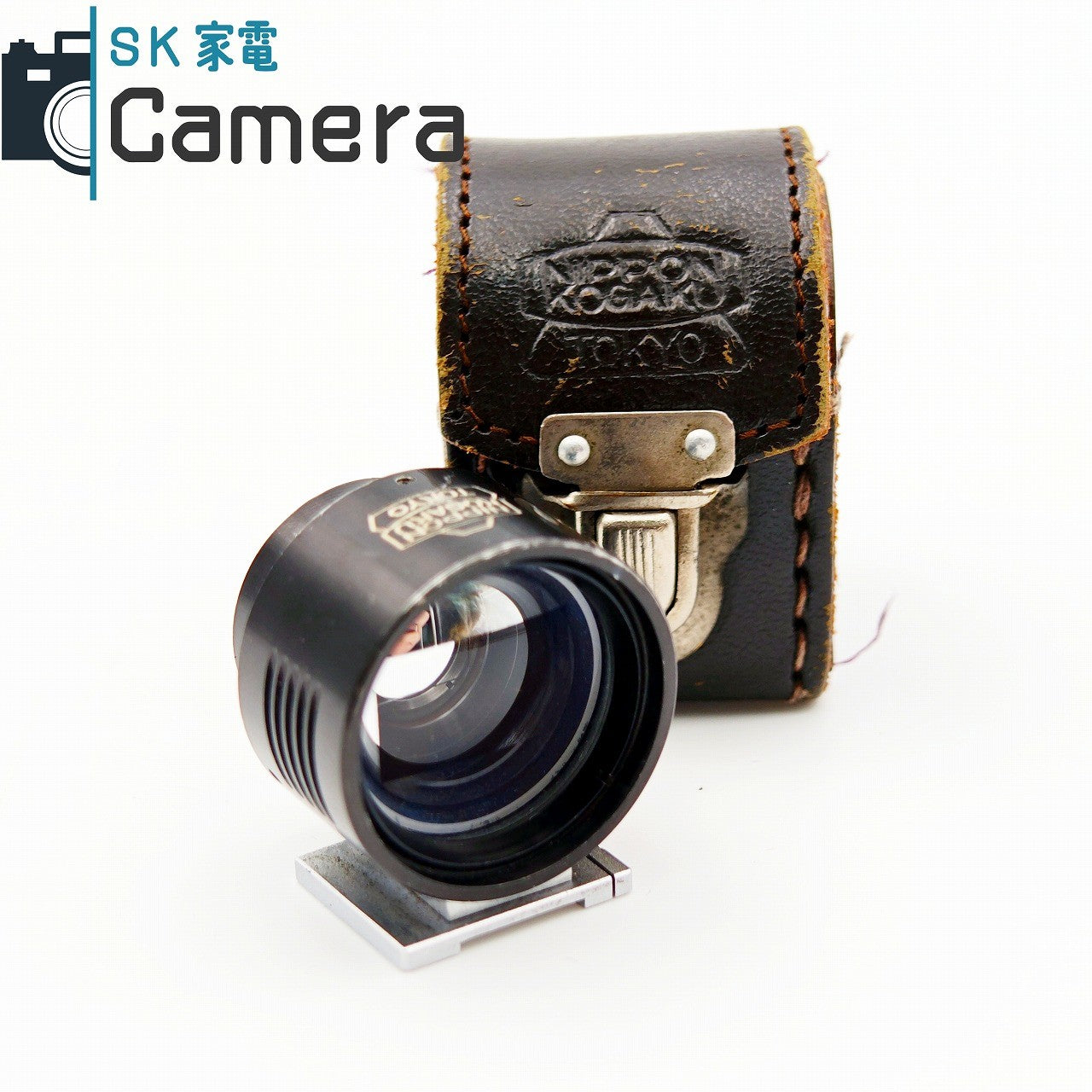 【中古】 NIKON NIPPON KOGAKU TOKYO 3.5cm FINDER BLACK 外付け ビューファインダー ブラック 革ケース付 NIKON ニコン