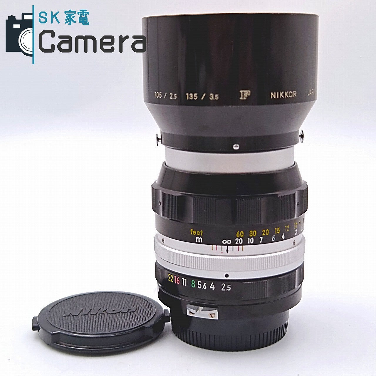 【中古】 Nikon Nippon Kogaku NIKKOR-P Auto 105mm F2.5 非Ai ニコン フード付