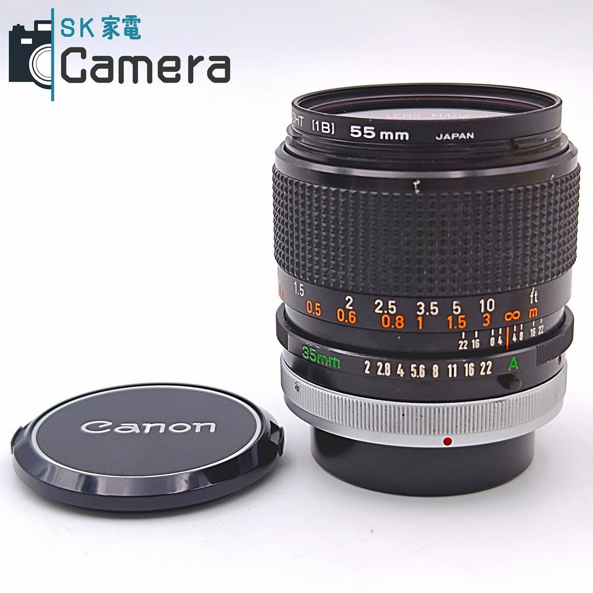 【中古】 Canon FD 35mm F2 S.S.C. キャノン キャップ フィルター付