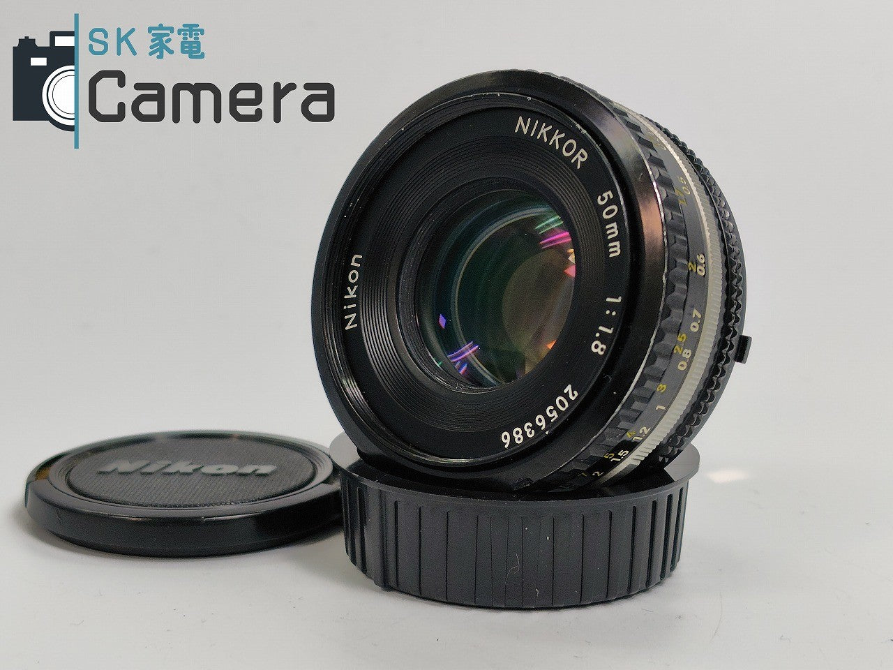【中古】 Nikon NIKKOR 50mm F1.8 Ai-s パンケーキ キャップ付 ニコン 実用