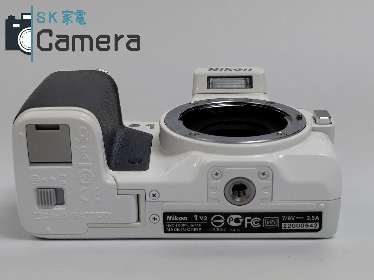 【美品】 Nikon 1 V2 ホワイト 電池 説明書 付 ニコン
