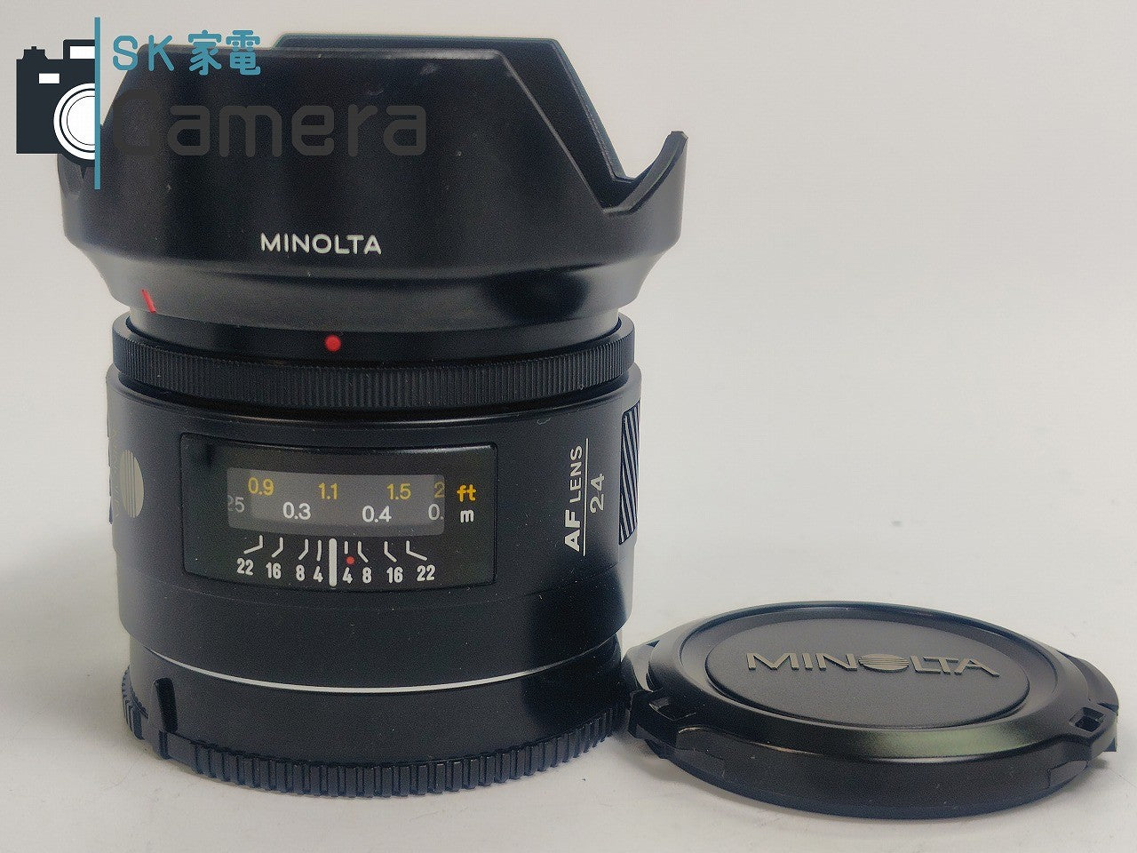 【実用】 MINOLTA AF 24mm F2.8 フード キャップ付 ミノルタ