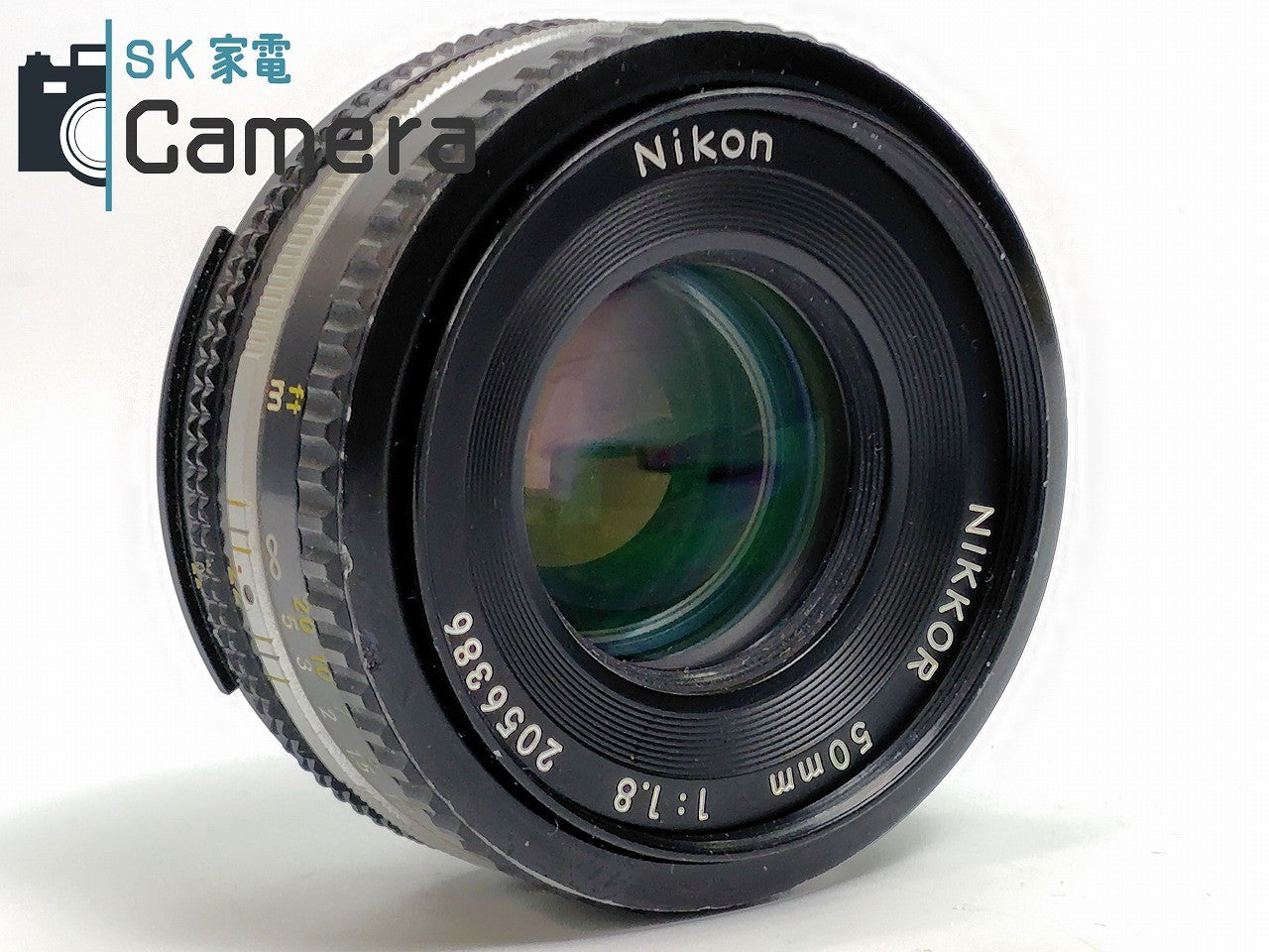 【中古】 Nikon NIKKOR 50mm F1.8 Ai-s パンケーキ キャップ付 ニコン 実用