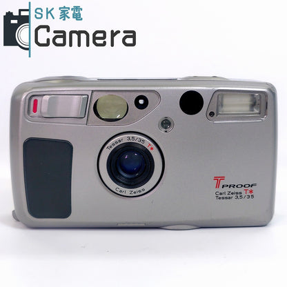 【中古】 KYOCERA TPROOF Tessar 35ｍｍ F3.5 T＊ コンパクトフィルムカメラ テスト用フィルムにて確認済 京セラ ティープルーフ T PROOF
