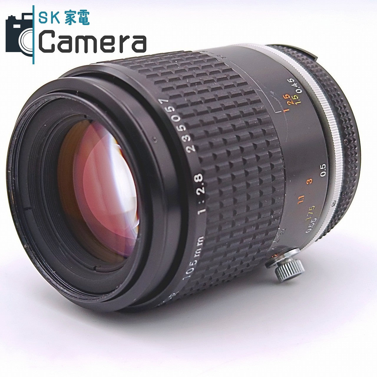【中古】 Nikon Micro-NIKKOR 105ｍｍ F2.8 Ai-s フード付 2026年7月レンズ内清掃済み ヘリコイド修理済 ニコン