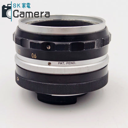 【中古】 NIKON NIKKOR-S Auto 5cm F2 非Ai PAT.PEND. 刻印 6枚絞り キャップ付 ニコン