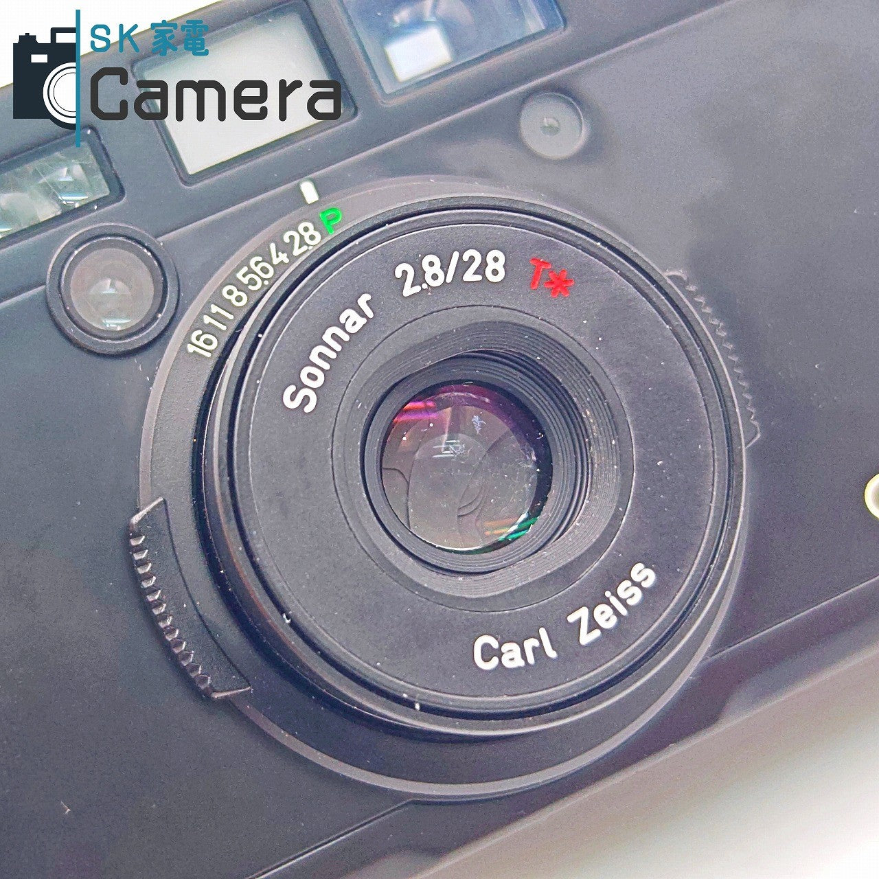 【中古】 CONTAX Tix Sonnar 28ｍｍ F2.8 T＊ BLACK テスト用フィルムにて確認済 コンタックス APS