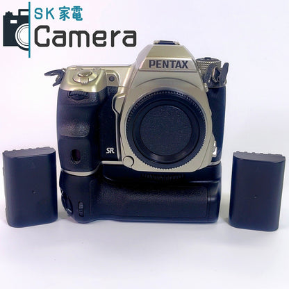 【中古】 PENTAX K5 Silver Limited BATTERY GRIP D-BG4 電池 2個付き ペンタックス シルバー リミテッド ショツト数約1900回