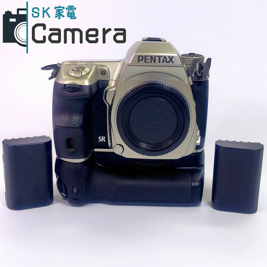 【中古】 PENTAX K5 Silver Limited BATTERY GRIP D-BG4 電池 2個付き ペンタックス シルバー リミテッド ショツト数約1900回