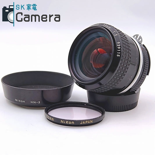 【中古】 Nikon Nikkor 35ｍｍ F2 Ai HN-3 L1Bc フード フィルター 付 ニコン