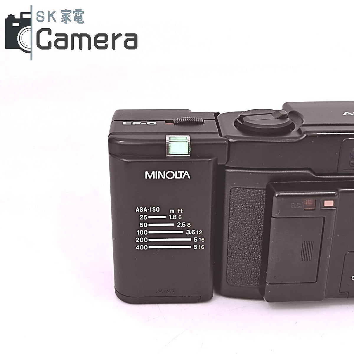 【中古】 MINOLTA AF-C 35ｍｍ F2.8 AUTO FOCUS EF-C ストロボ QUARTZ DATA BACK C 付 ミノルタ シャッター セルフ ストロボ 動作