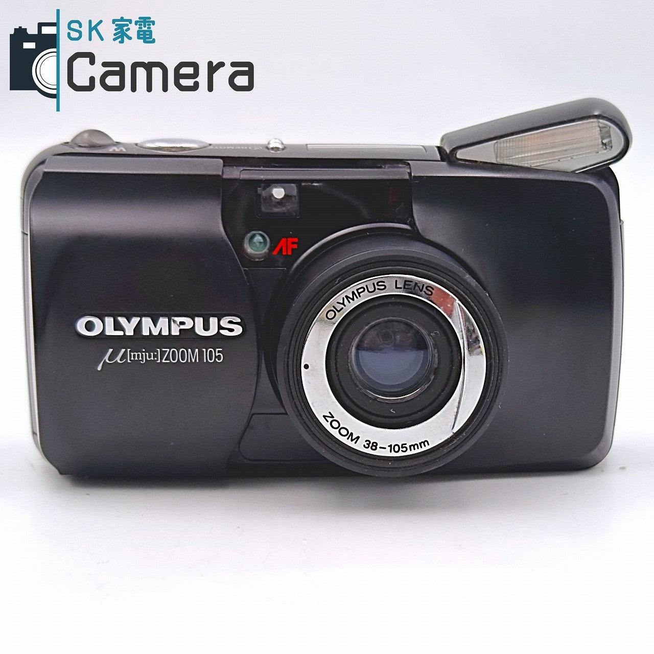【中古】 OLYMPUS μ [mju:] - ZOOM 105 38-105ｍｍ オリンパス ミュー コンパクトフィルムカメラ ブラック