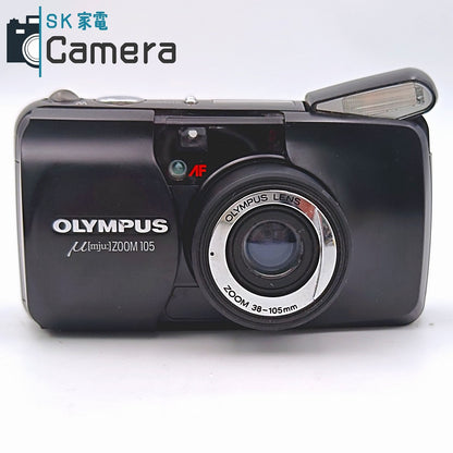 【中古】 OLYMPUS μ [mju:] - ZOOM 105 38-105ｍｍ オリンパス ミュー コンパクトフィルムカメラ ブラック