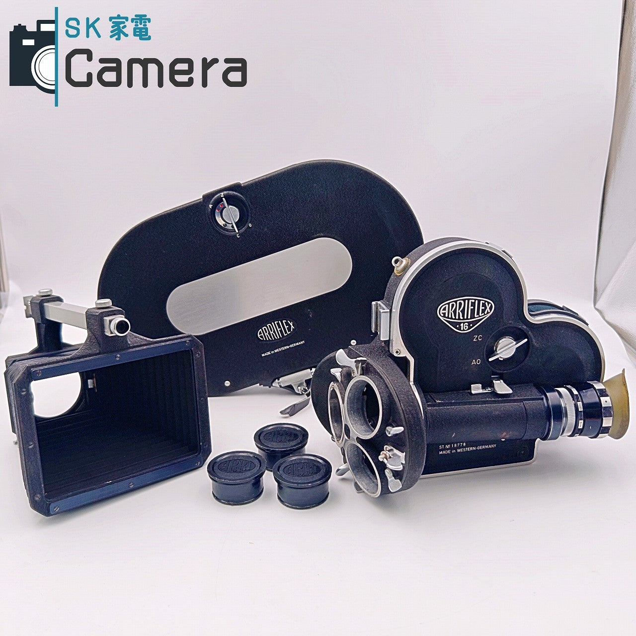【中古】 Arriflex 16ST 16ｍｍ シネマカメラ アリフレックス フィルムマガジン フード 他 付属多数 16 ST 動作未確認 ジャンク
