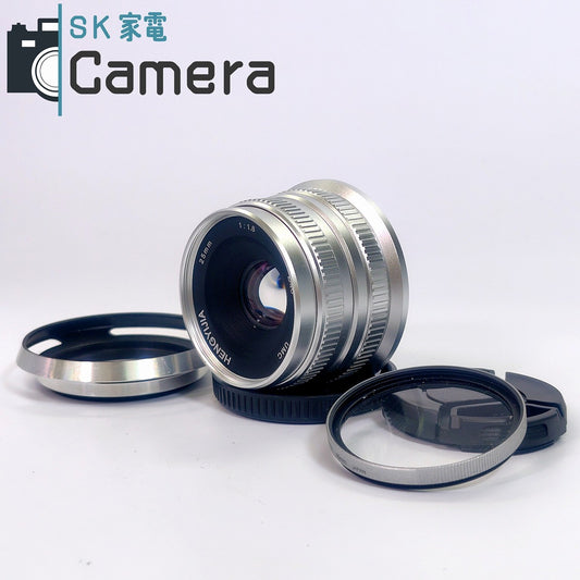 【中古】 HENGYIJIA 25ｍｍ F1.8 M4/3 マイクロフォーサーズ レンズ ヘンイージア フード付