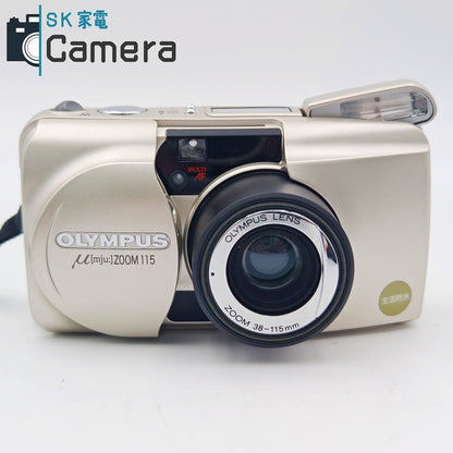 【中古】 OLYMPUS μ [mju:] ZOOM 115 オリンパス ミュー コンパクトフィルムカメラ テスト用フィルムにて確認済 美品