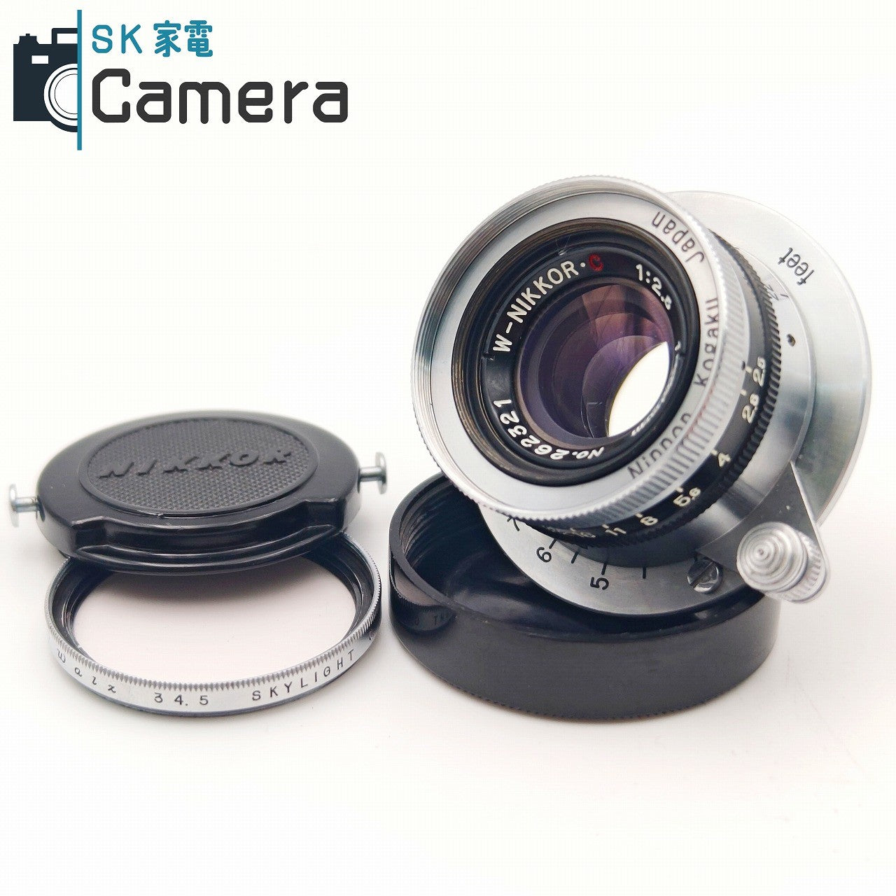 【中古】 NIKON W-NIKKOR・C 3.5cm F2.5 L39 黒帯 ニコン 2026年1月清掃済 Nippon Kogaku Japan キャップ付 良