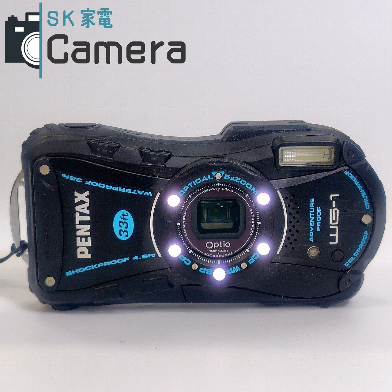 【中古】 PENTAX Optio WG-1 防水 コンパクトデジタルカメラ ペンタックス 電池 充電器付 美品
