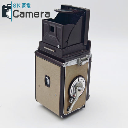 【中古】 YASHICA Yashica-44 Yashikor 60ｍｍ F3.5 ブラウン 茶 希少カラー 二眼レフカメラ ヤシカ