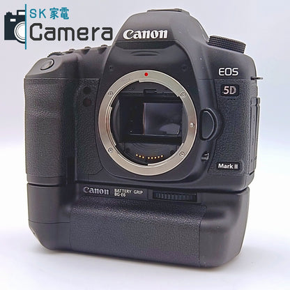 【中古】 Canon EOS 5D Mark II BATTERY GRIP BG-E6 キャノン ショット数約5800回 CF64GB付
