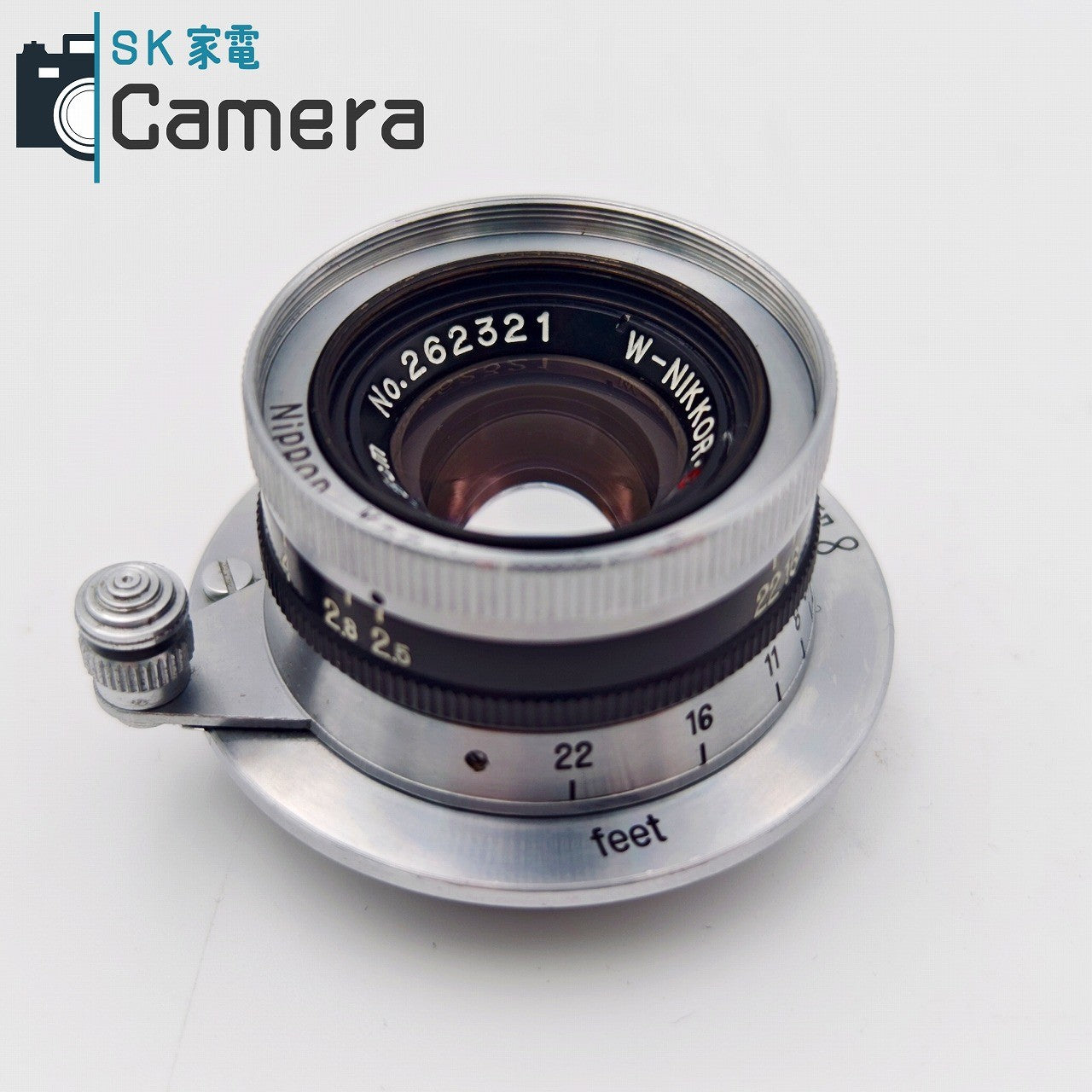 【中古】 NIKON W-NIKKOR・C 3.5cm F2.5 L39 黒帯 ニコン 2026年1月清掃済 Nippon Kogaku Japan キャップ付 良