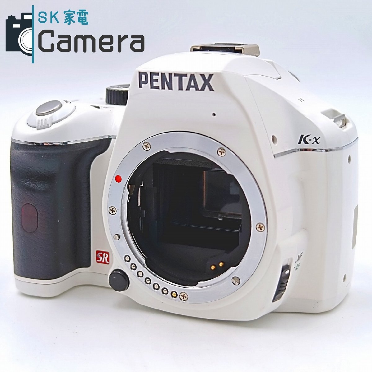 PENTAX K-x ホワイト SMC PENTAX-DA 18-55ｍｍ F3.5-5.6 AL WR ショット数約3000回 単三電池駆動 ペンタックス