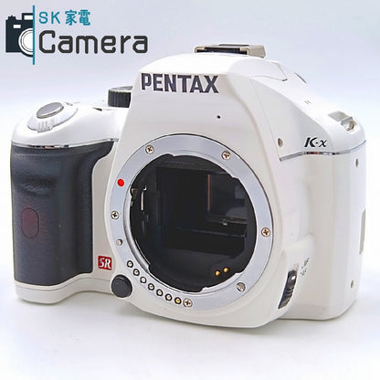 PENTAX K-x ホワイト SMC PENTAX-DA 18-55ｍｍ F3.5-5.6 AL WR ショット数約3000回 単三電池駆動 ペンタックス