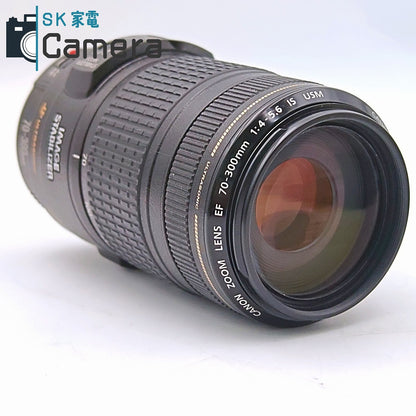 【中古】 Canon EF 70-300ｍｍ F4-5.6 IS USM キャノン キャップ付 美品